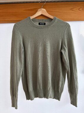 Nadaam Cashmere Sage Crewneck Sweater Size M